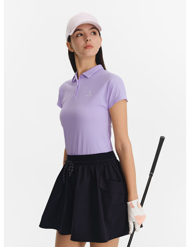 Biyinlefen Golf [Cooling Fine Bead Texture] 2026 Spring New Women's Sports Casual Stretch Comfortable Short Sleeve Polo Shirt 2